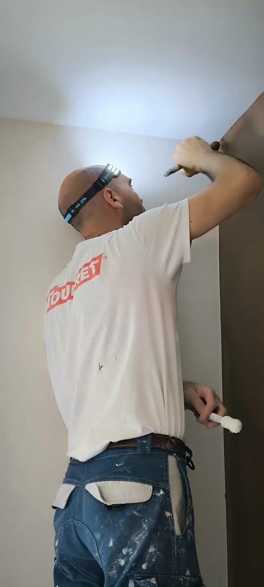 Fabien Lesure au travail sur un chantier